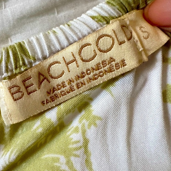 Palm tree tropical print sundress in lime green - Picture 4 of 10